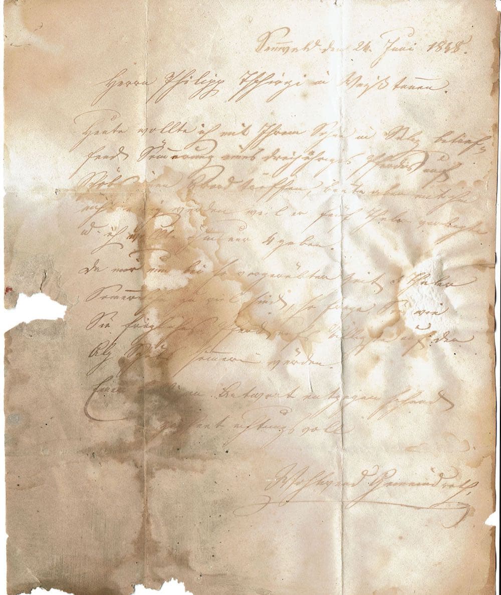 Brief vom 24. Juni 1848