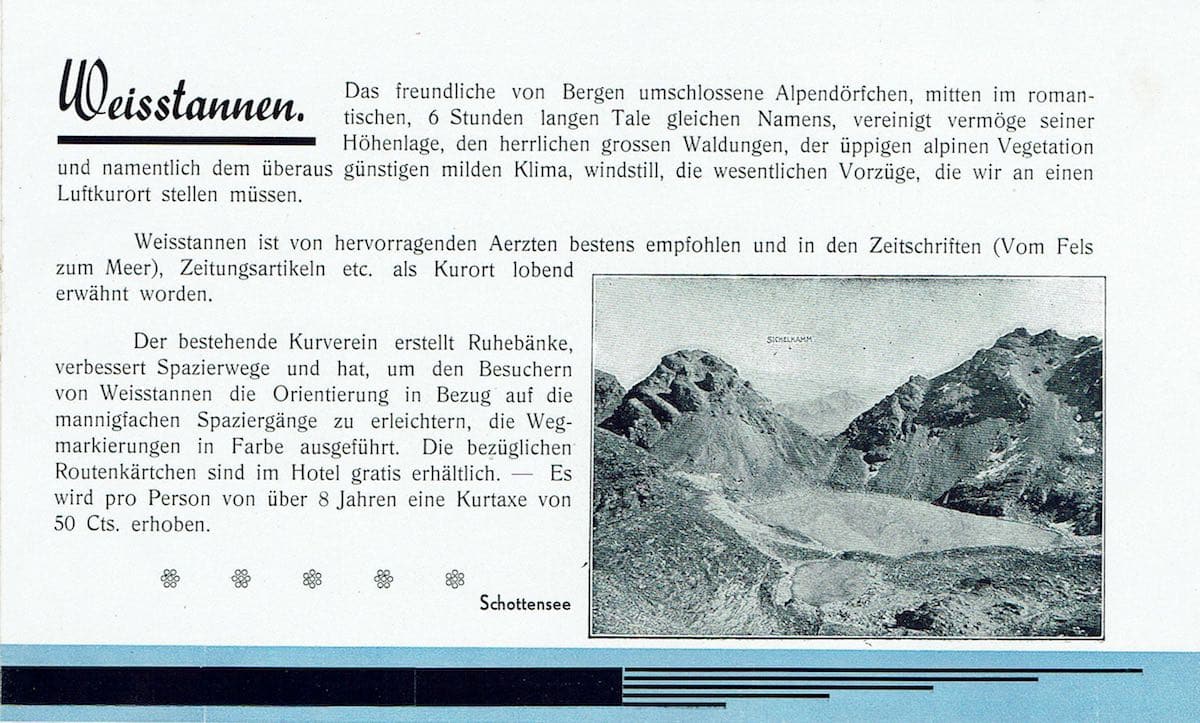 Alpenhof Prospekt um ca. 1940